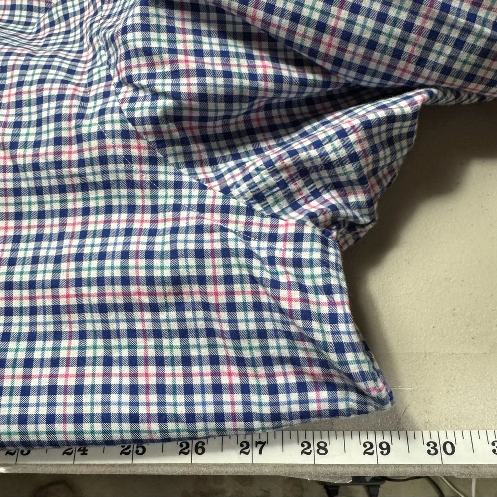 Polo by Ralph Lauren Mens 1XB Blue‎ and Pink Casual Button Down LS Shirt